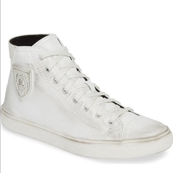 Saint Laurent Shoes - Saint Laurent Bedford high top distressed sneakers